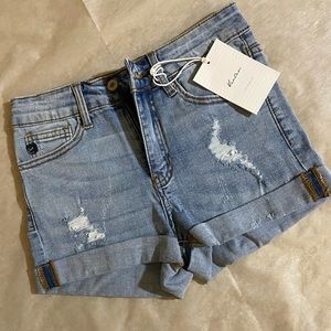 From buckle. Kancan shorts new with tags size 1/24 high waist with stretch